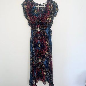 Karolina K Silk Maxi Dress with Waist Cutouts - xs